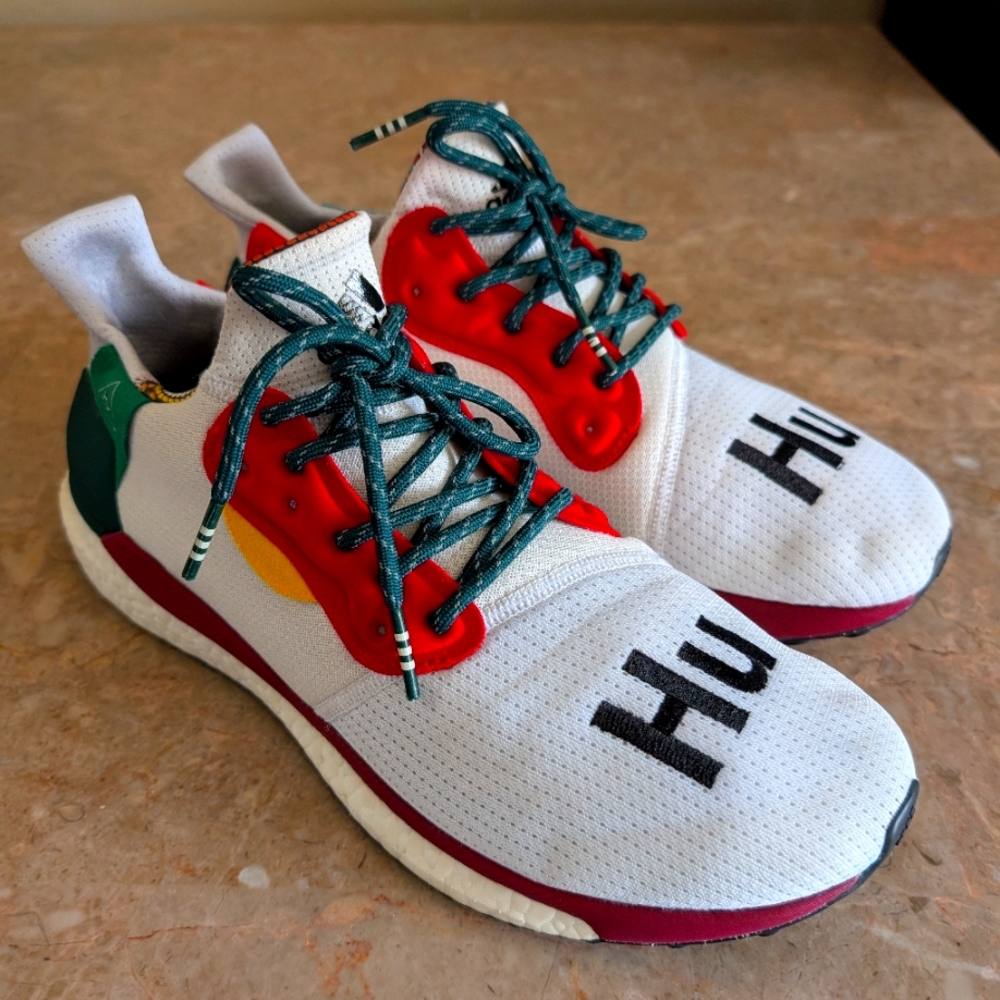 Adidas Pharrell X Solar Hu Glide Multicolor Running Shoes #BB8044 Men Size 11